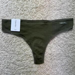 Calvin Klein Army Green Thong SMALL NWT